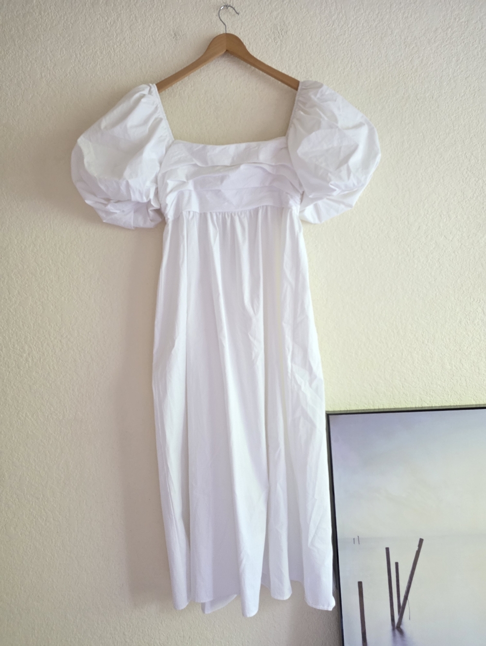 ZARA * BLOGGERS FAVORITE  POPLIN DRESS White Maxi Size XL - Picture 16 of 16